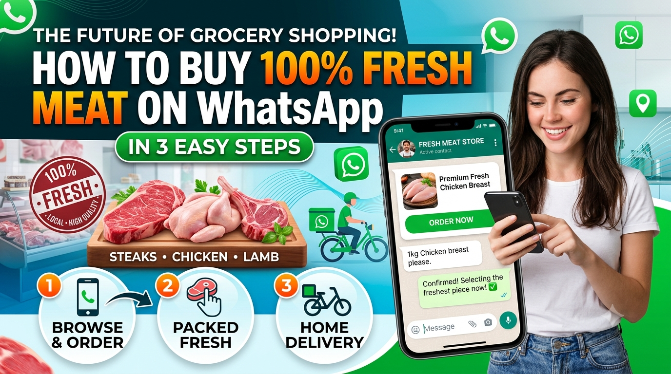 The Future of Grocery Shopping: How to Buy 100% Fresh Meat on WhatsApp in 3 Easy Steps